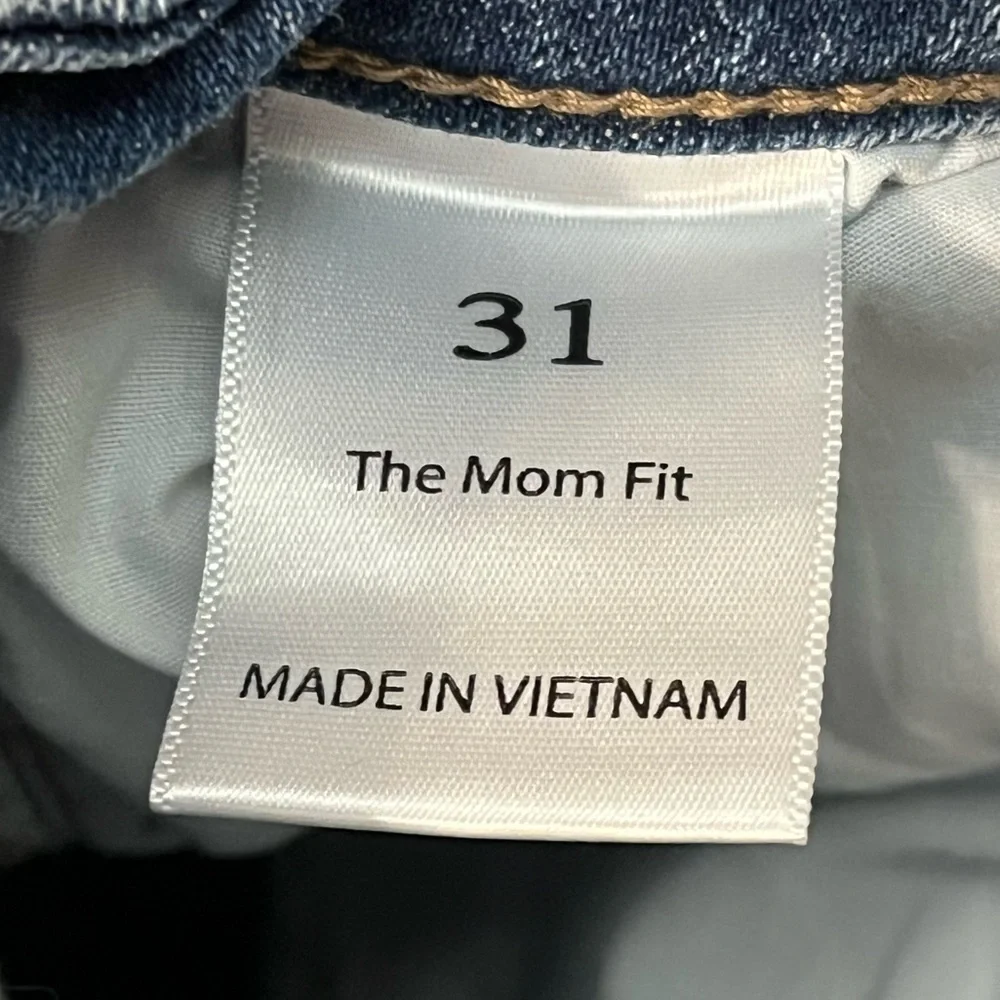 Willow & Root “The Mom Fit” Distressed High Rise Jeans - Picture 7 of 9